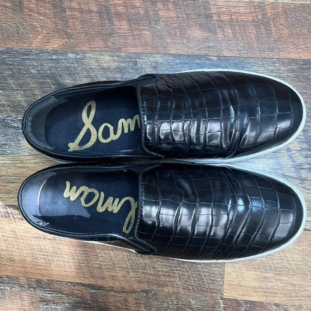 Sam Edelman Women's Lacey Black & White Slip on Sneakers Size 10 - Picture 4 of 8